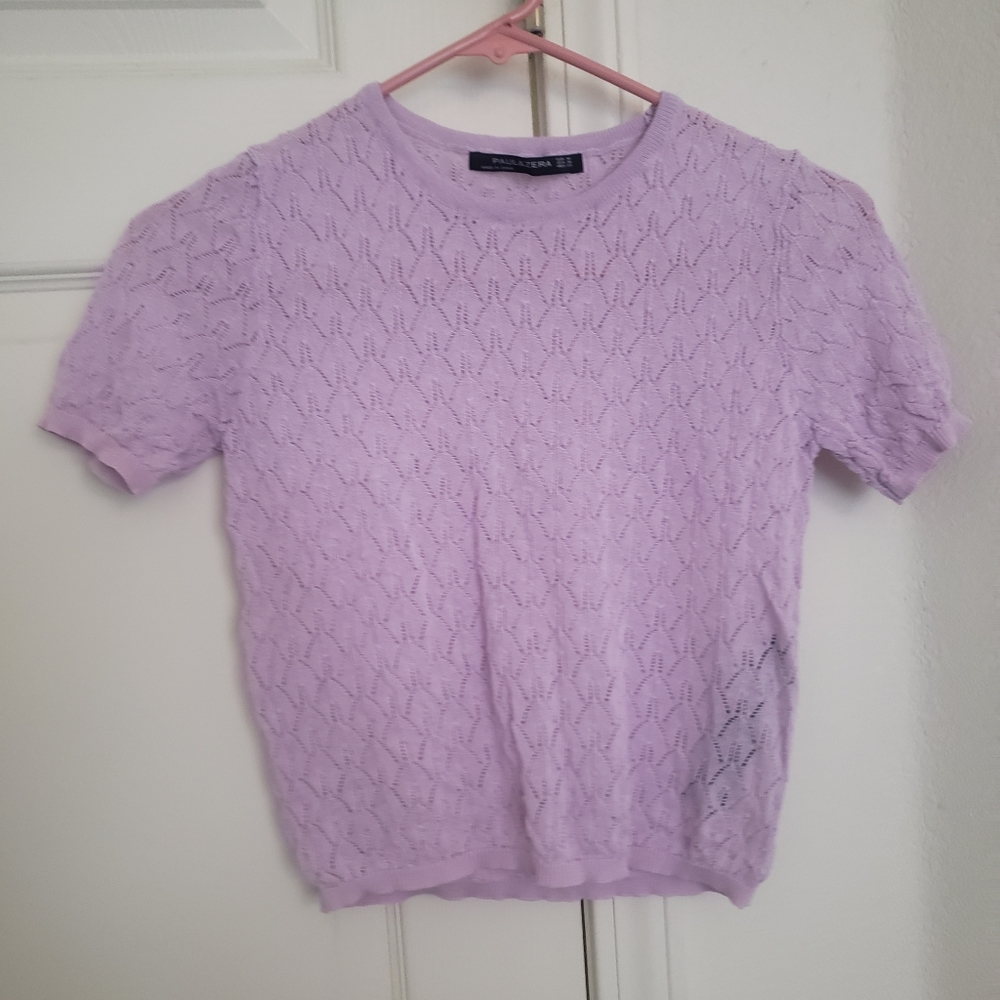 Purple crochet top